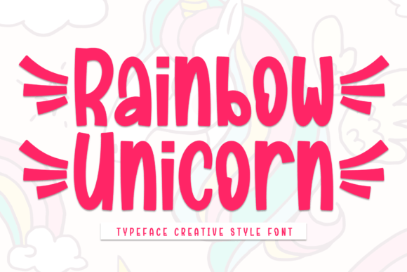 Discover the Whimsical Charm of Rainbow Unicorn Typography